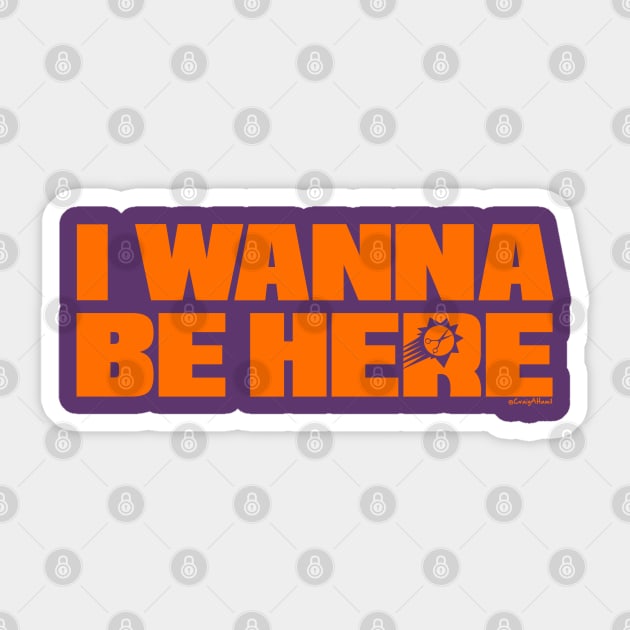 PHX "I wanna be here" ORANGE Sticker by CraigAhamil